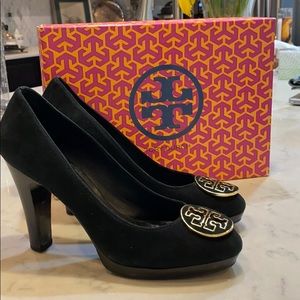 Tory Burch Black Suede Heels